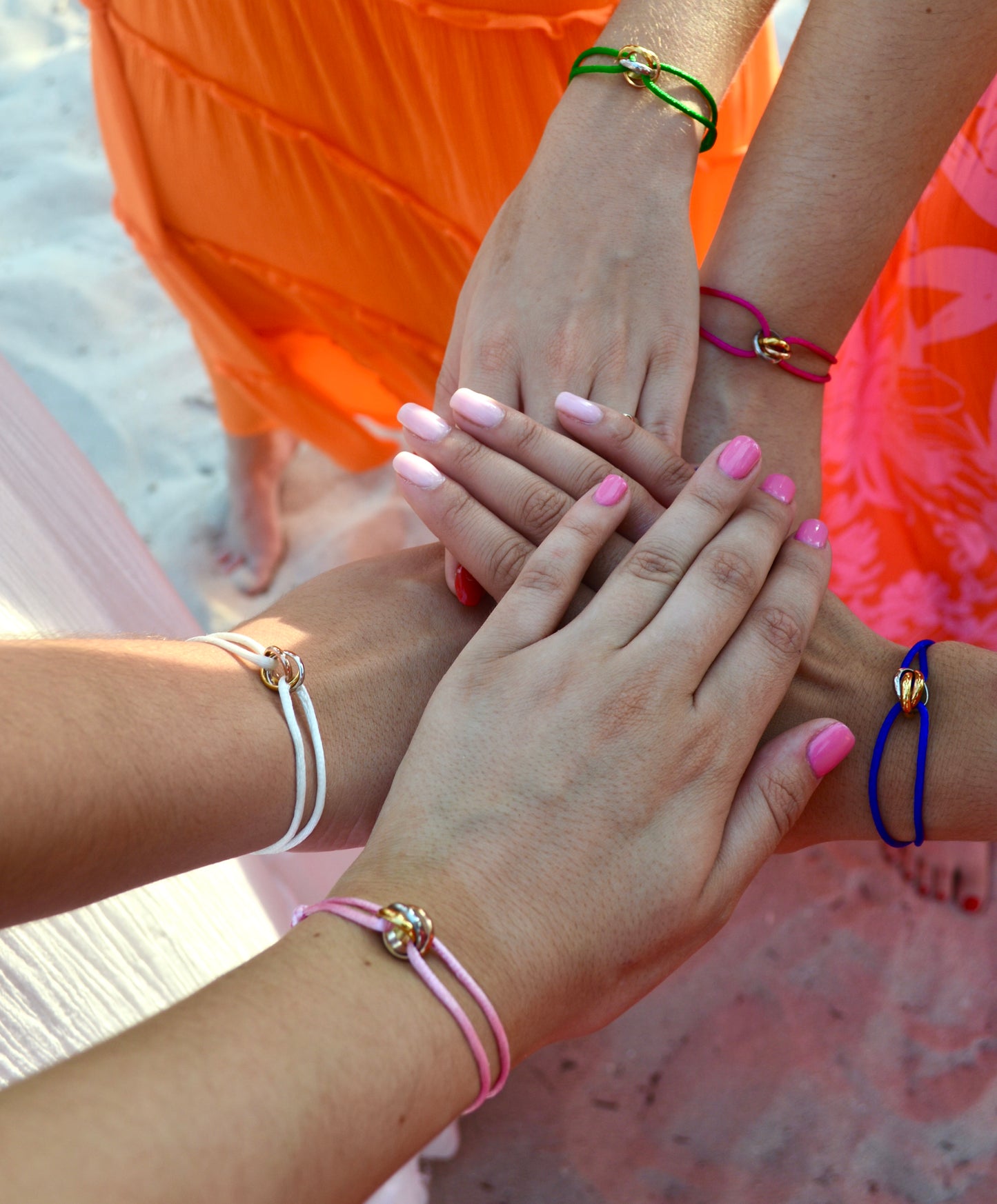 Coastal tie bracelet